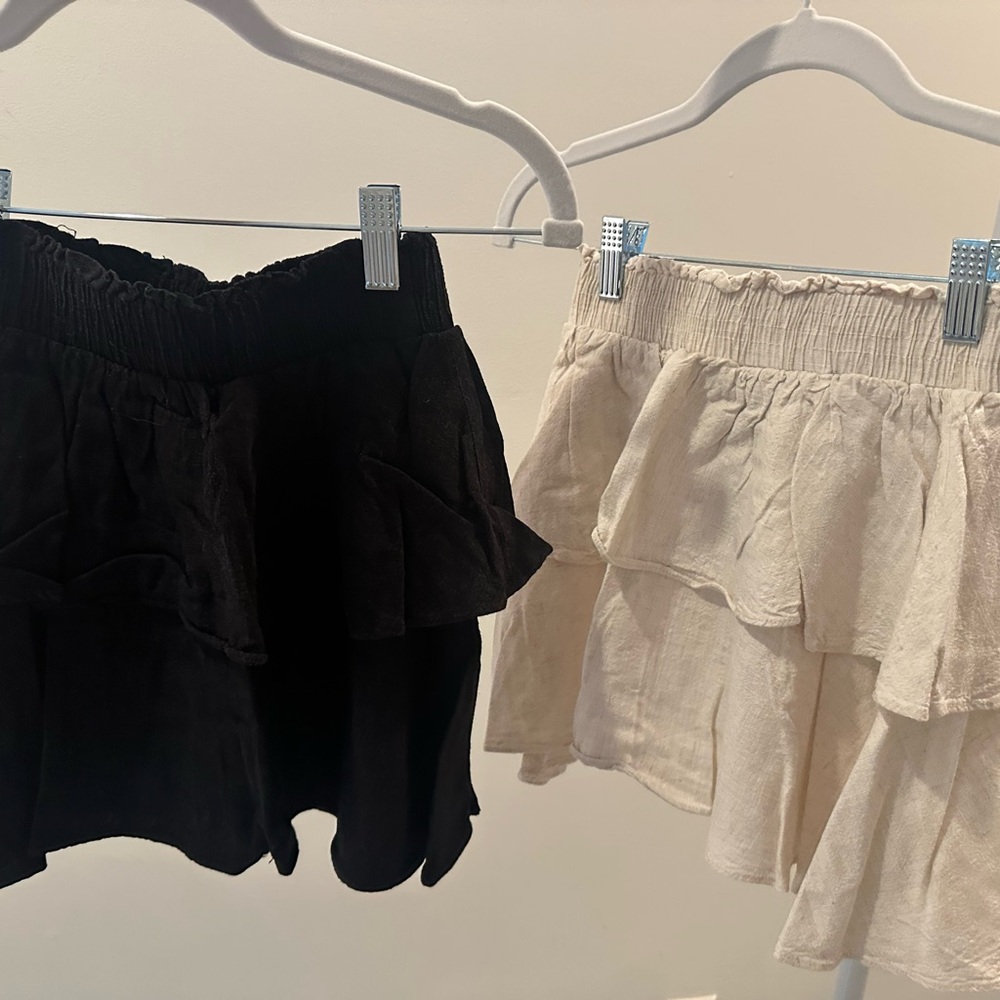 Black and Cream Ruffle Skirts